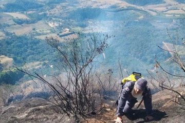 incêndio na Pedra Balão - Jornal da Cidade